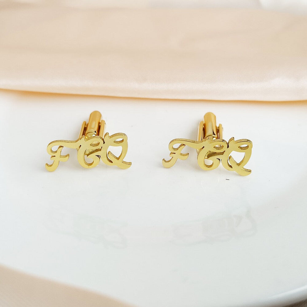 Personalised Initial Letter Name Cufflinks - Jiva