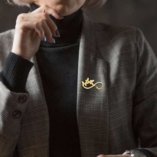 Personalised Infinity  name brooch - Jiva