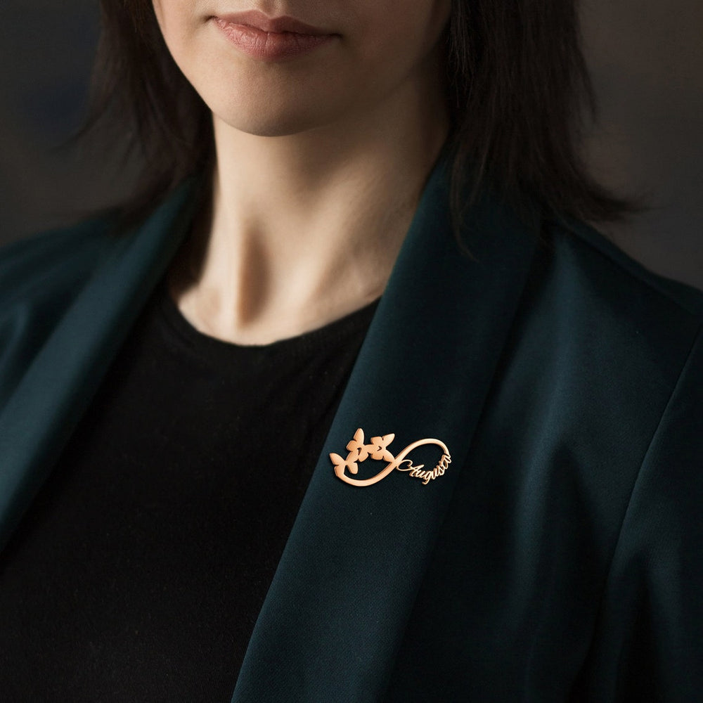 Personalised Infinity  name brooch - Jiva