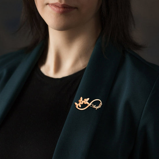 Personalised Infinity  name brooch - Jiva