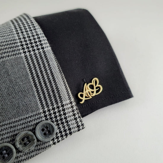 Personalised Initials Heart Cuff Link - Jiva