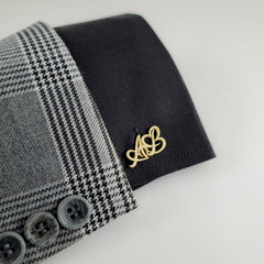 Personalised Initials Heart Cuff Link - Giva