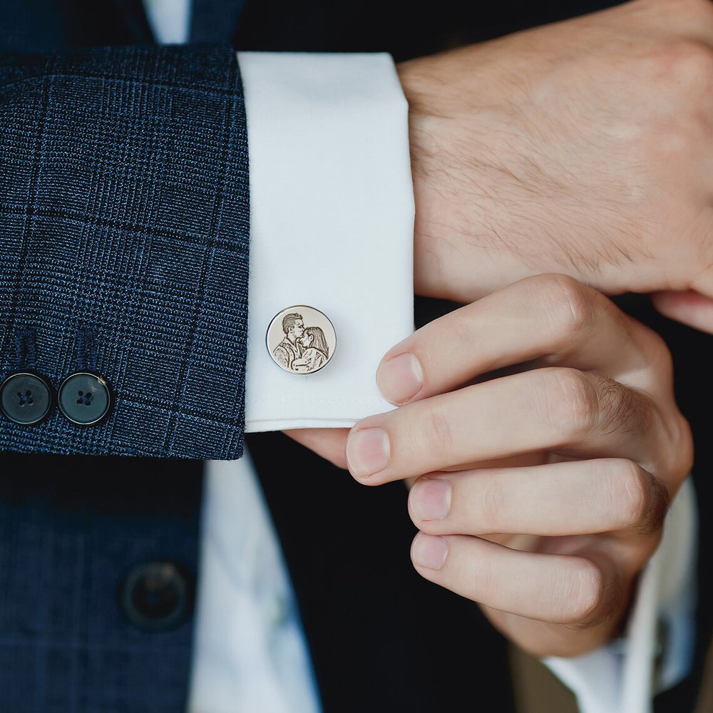 Personalised Photo Engraved Cufflinks - Jiva