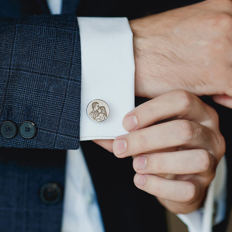 Personalised Photo Engraved Cufflinks - Jiva