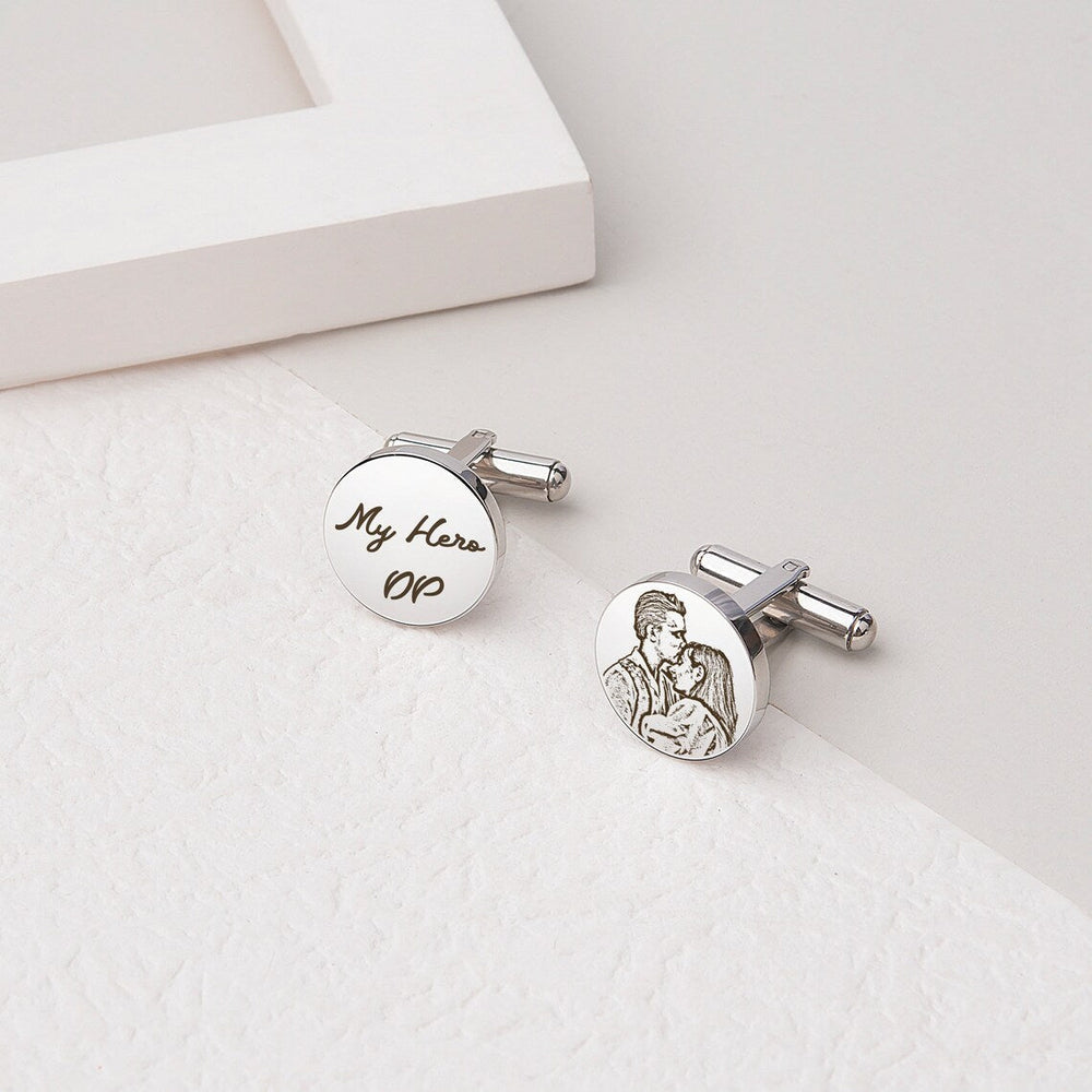Personalised Photo Engraved Cufflinks - Jiva