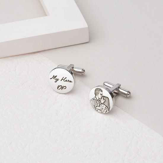 Personalised Photo Engraved Cufflinks - Jiva