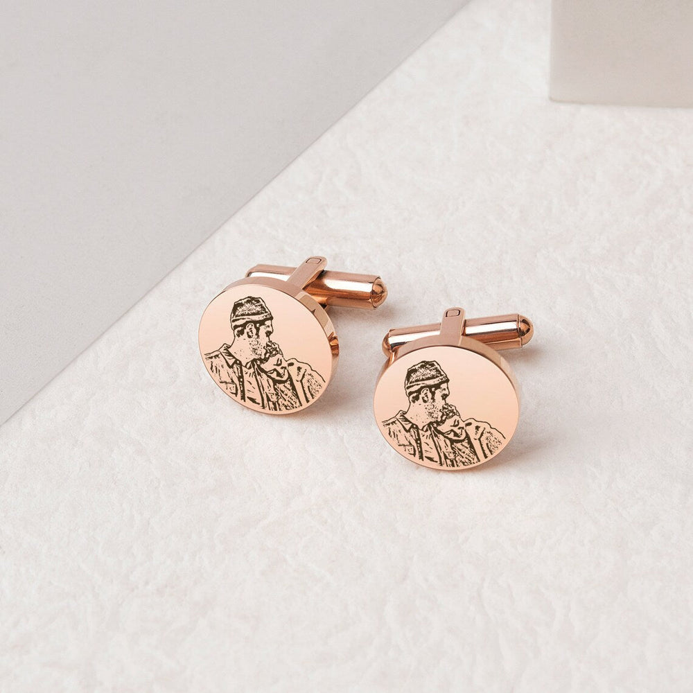 Personalised Photo Engraved Cufflinks - Jiva