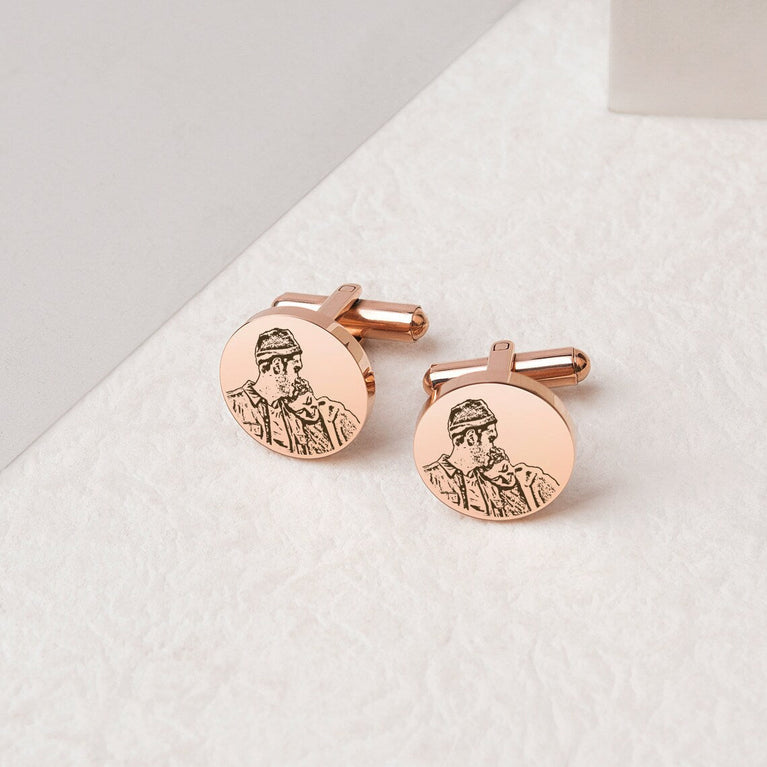 Personalised Photo Engraved Cufflinks - Jiva
