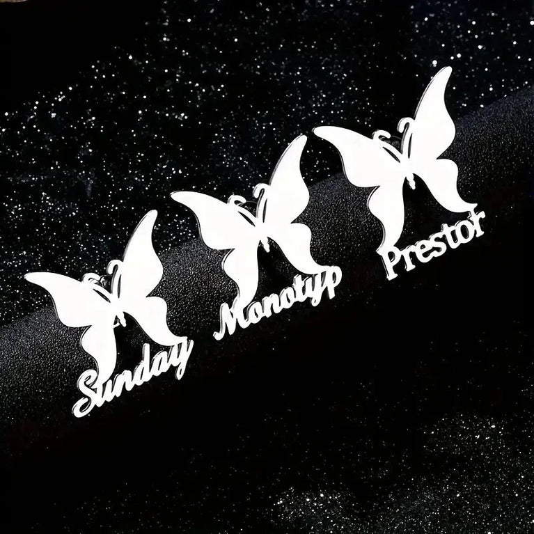 Personalized Butterfly Name Brooch
