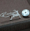 Personalized Deer Style Name Brooch