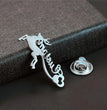 Personalized Deer Style Name Brooch