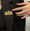 Personalized Double Layer Nurse Name Brooch