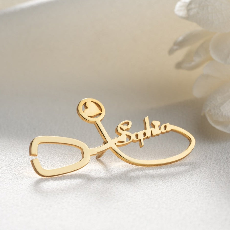 Personalized Healthcare Workers Brooch Pin - Giva