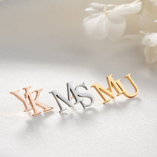Personalized Initial Letters Brooch, Bride - Groomsmen - Jiva