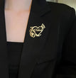 Personalized Name Designer Heart Brooch