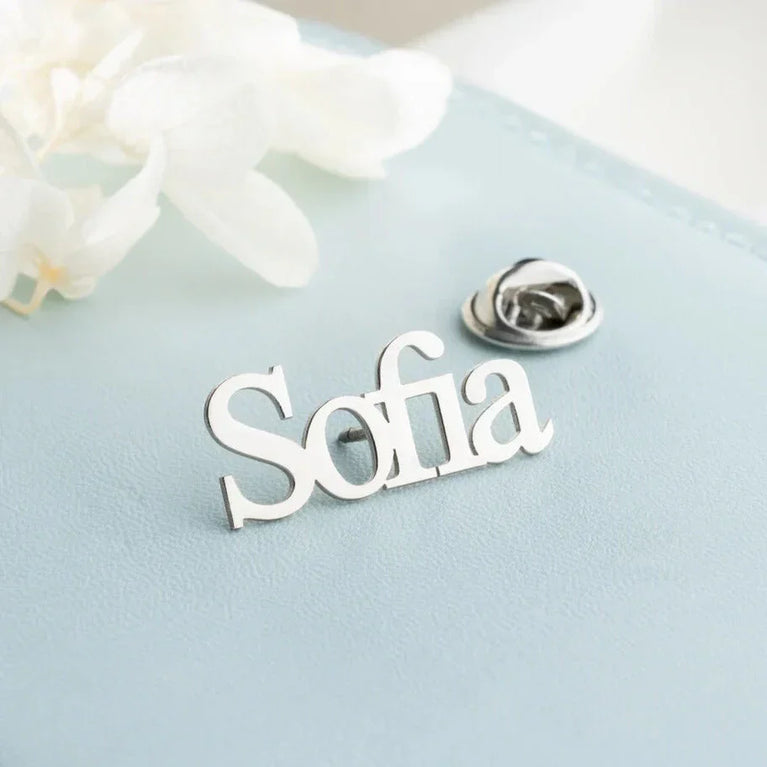 Personalized Nameplate Brooch and Company Name Badge