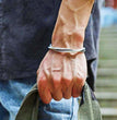 Silver Boho Kada Bracelet for men - Jiva