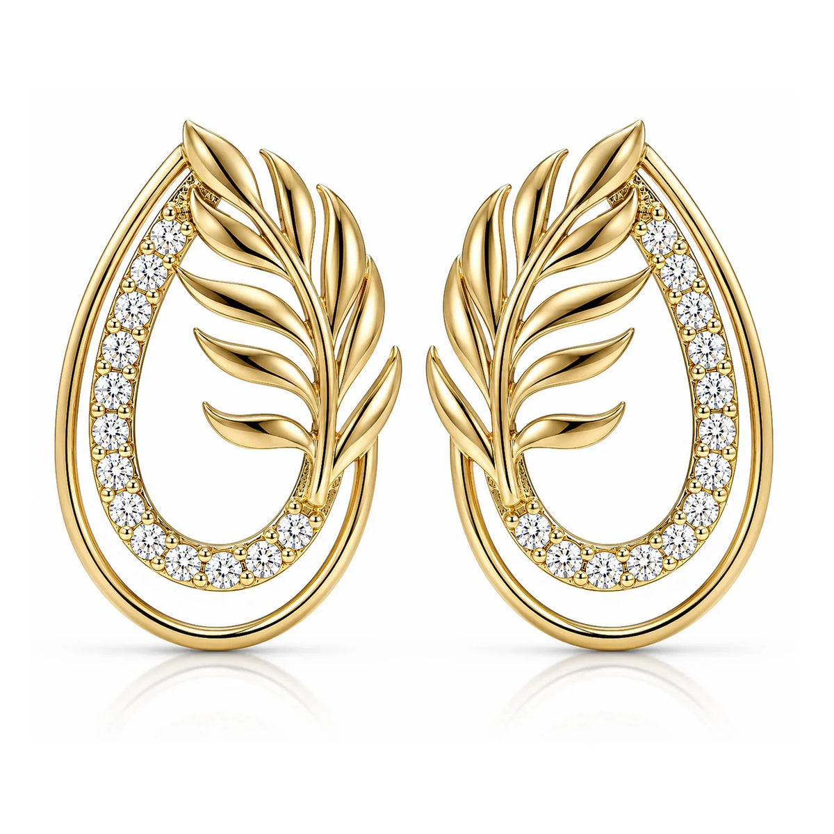 Leafy Affair Florielle Gleam Stud Earrings