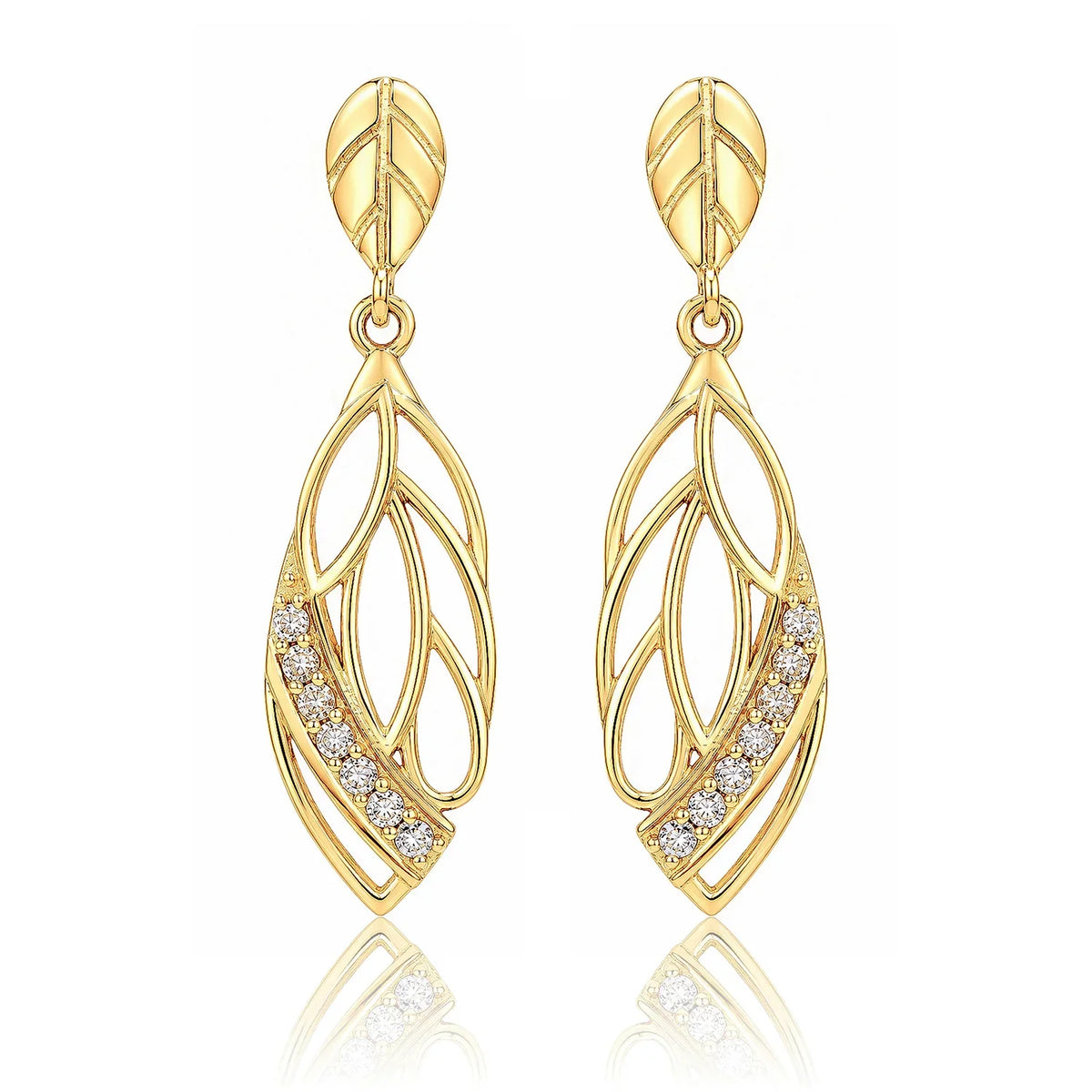 Leafy Affair Verdora Twist Dangle Earrings