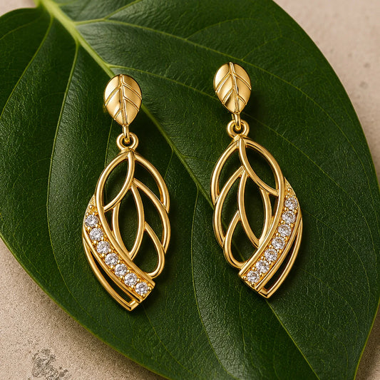 Leafy Affair Verdora Twist Dangle Earrings