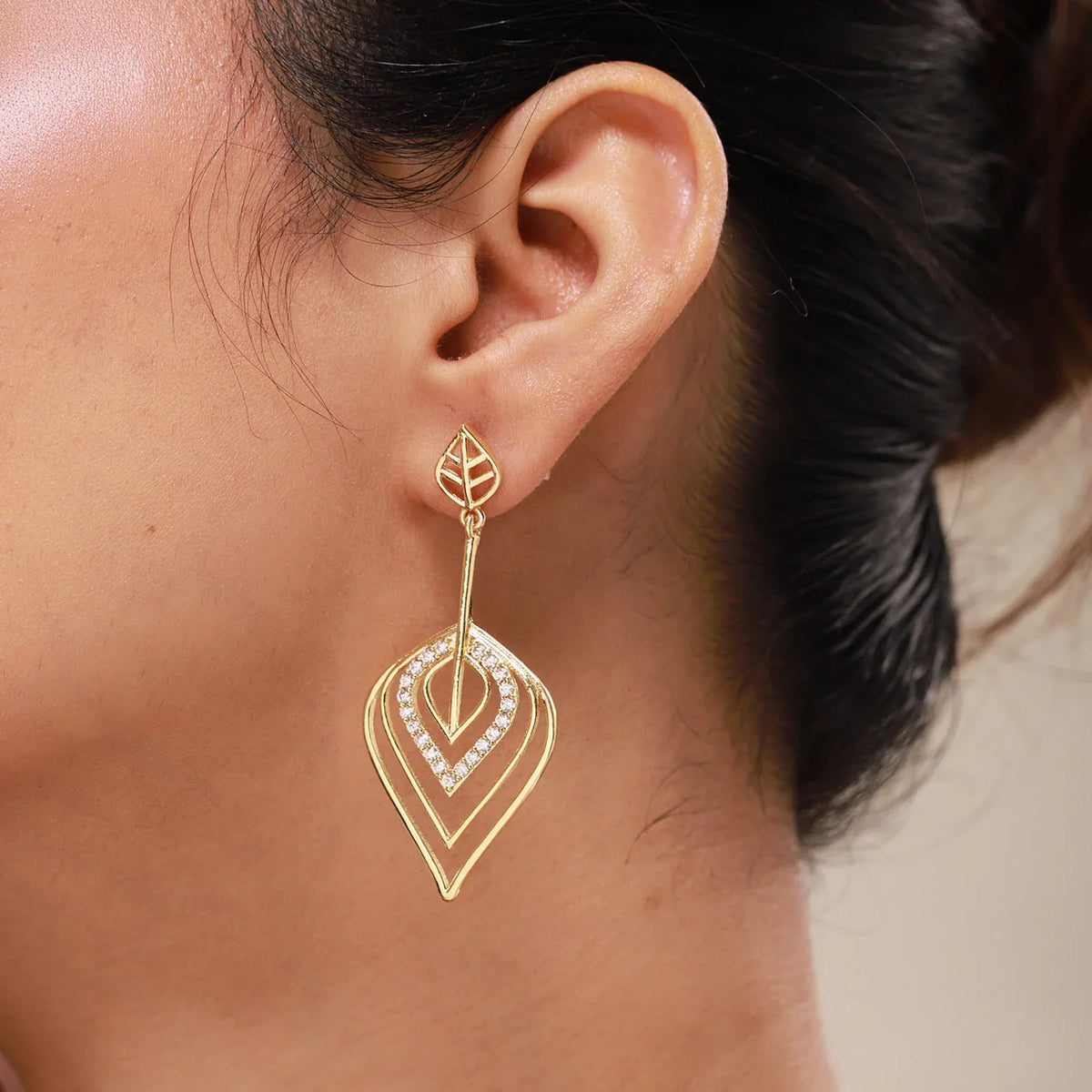 Leafy Affair Radiant Drift Drops Dangle Earrings