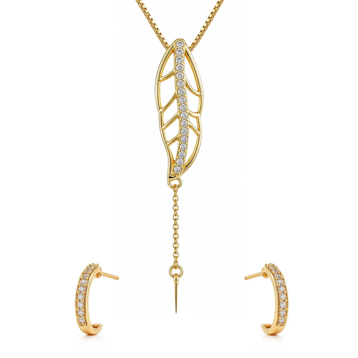 Leafy Affair Livora Form Y Pendant Set