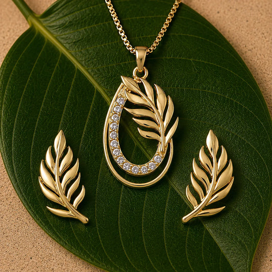 Leafy Affair Florielle Gleam Pendant Set