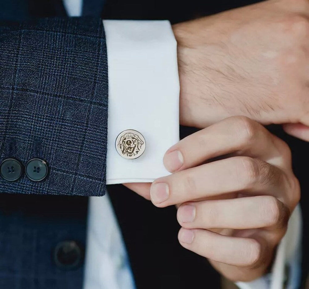 Custom Pet Engraved Cufflinks - Jiva