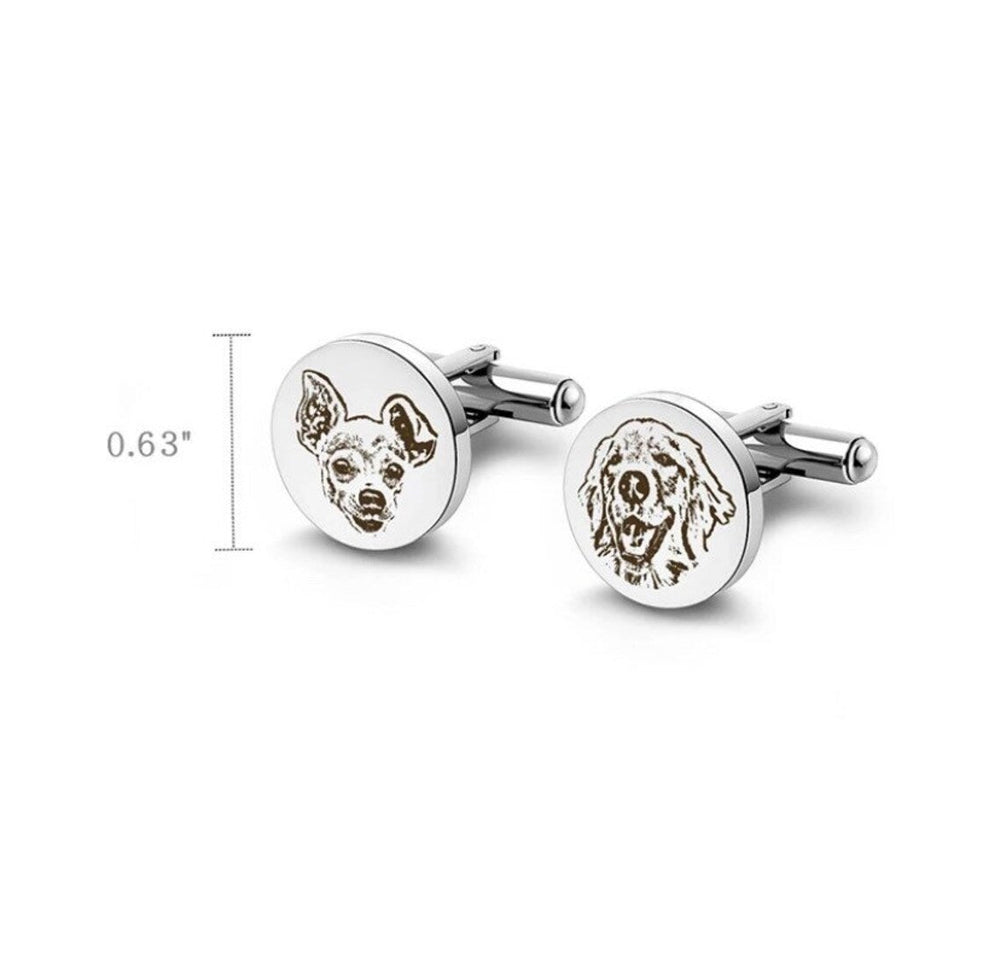 Custom Pet Engraved Cufflinks - Jiva