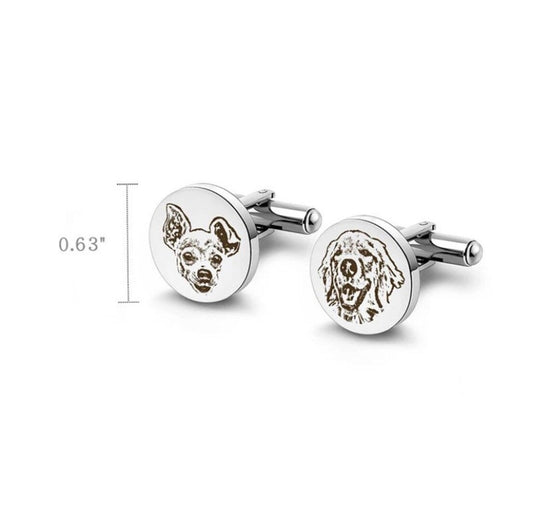 Custom Pet Engraved Cufflinks - Jiva