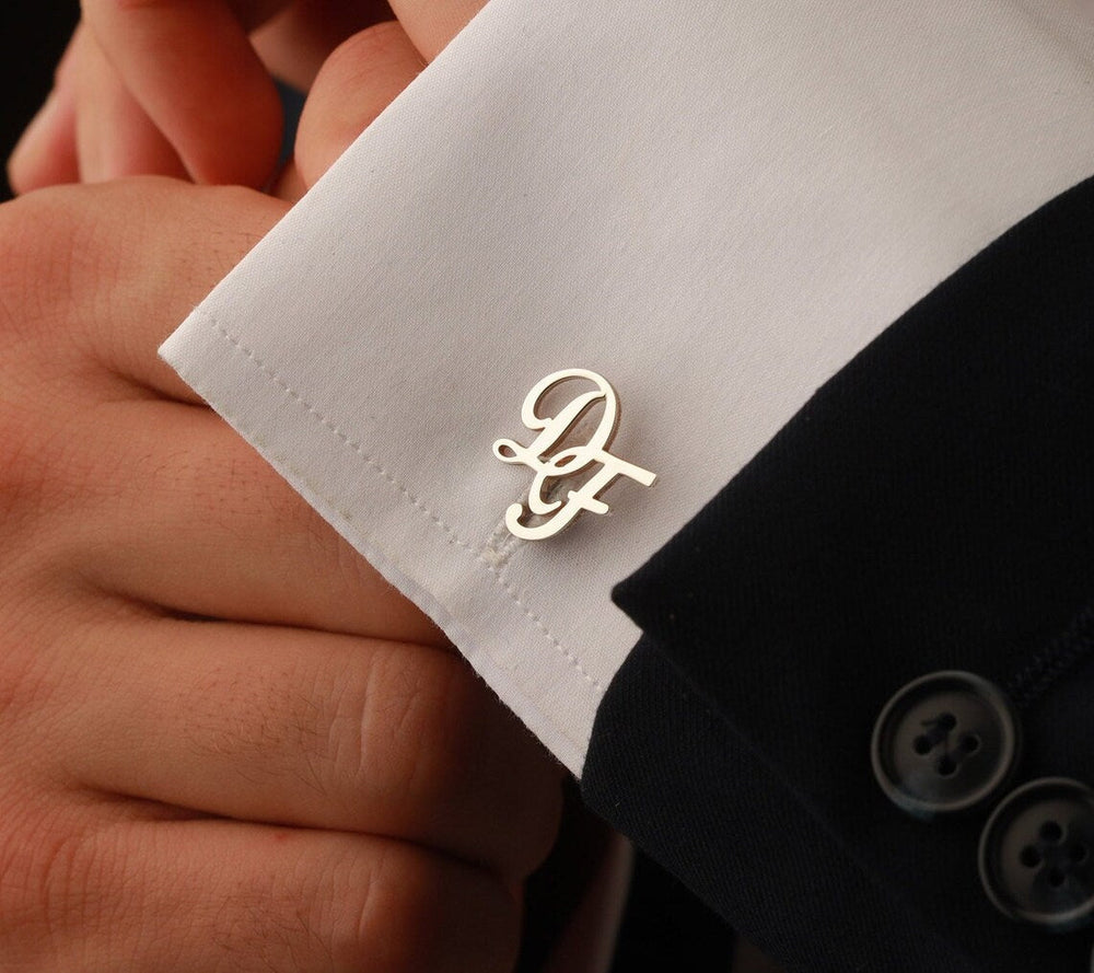 Personalised Monogram Cufflinks for Groom - Jiva