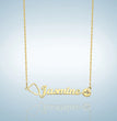 Gold Personalized Stethoscope Name Necklace , Stethoscope Name Necklace , Stethoscope Necklace With Name , Nurse Name Necklace