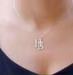 Two Interlocking Special Custom Design Letter Necklace, Personalized Double Letters Pendant, Dainty Double Initials Necklace, Unique Gifts