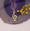 Personalized Treble Clef Name Necklace, Custom Music Note Pendant for Musicians, Music Lover Necklace, Musician Gift, Valentine's Day Gift