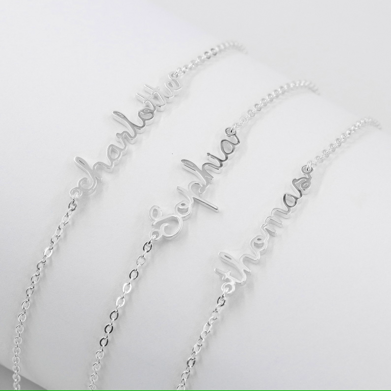 Name bracelet, gold bracelet, dainty bracelet, sterling silver, delicate bracelet, silver bracelet, initial bracelet, women bracelet, friend
