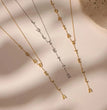 Custom Lariat Name Necklace | Personalized Y Necklace | Dainty Drop Name Jewelry | Initials Necklace for Women | Unique Gift for Her