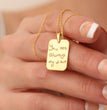 Custom Handwriting Necklace Your Own Handwriting Memorial Gold Engraved Necklace Signature Jewelry Couple Necklace Valentines Gift
