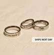 Personalised Ring, Custom Engraved, 4/6mm, Stainless Steel, Name Date Coordinates, Unique Gift